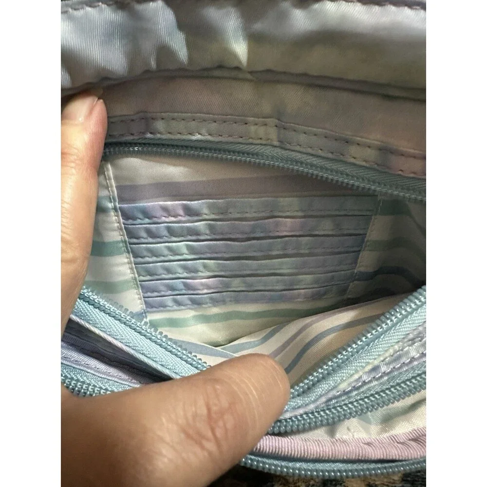 Lug Carousel RFID Convertible Crossbody Secure Travel Purse 9x7 Mystic Sea Glass
